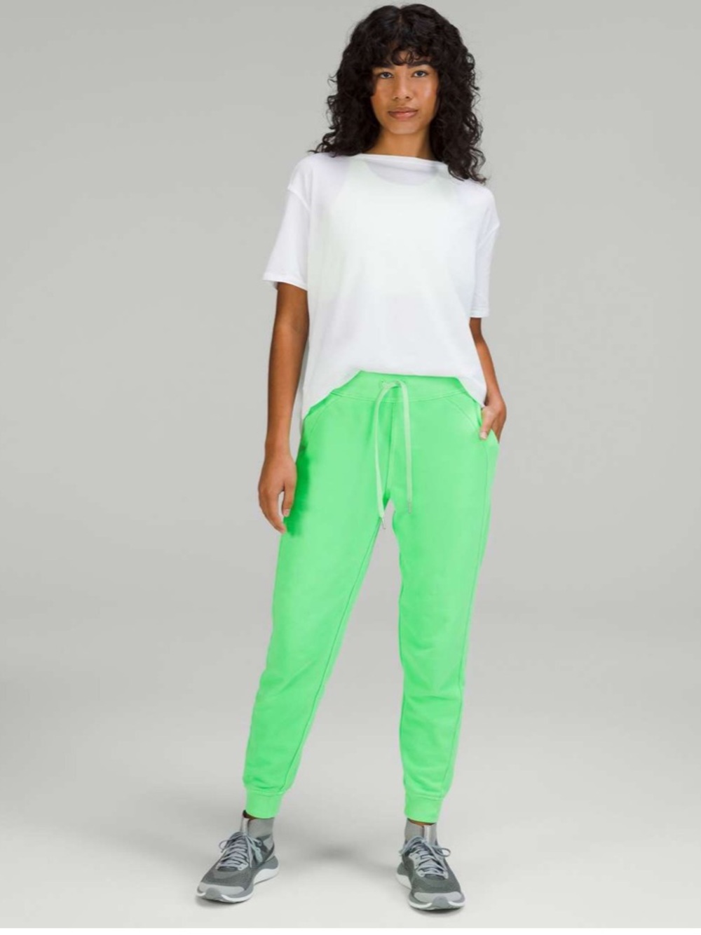 Lululemon Scuba High-Rise French Terry Jogger- Neon Green